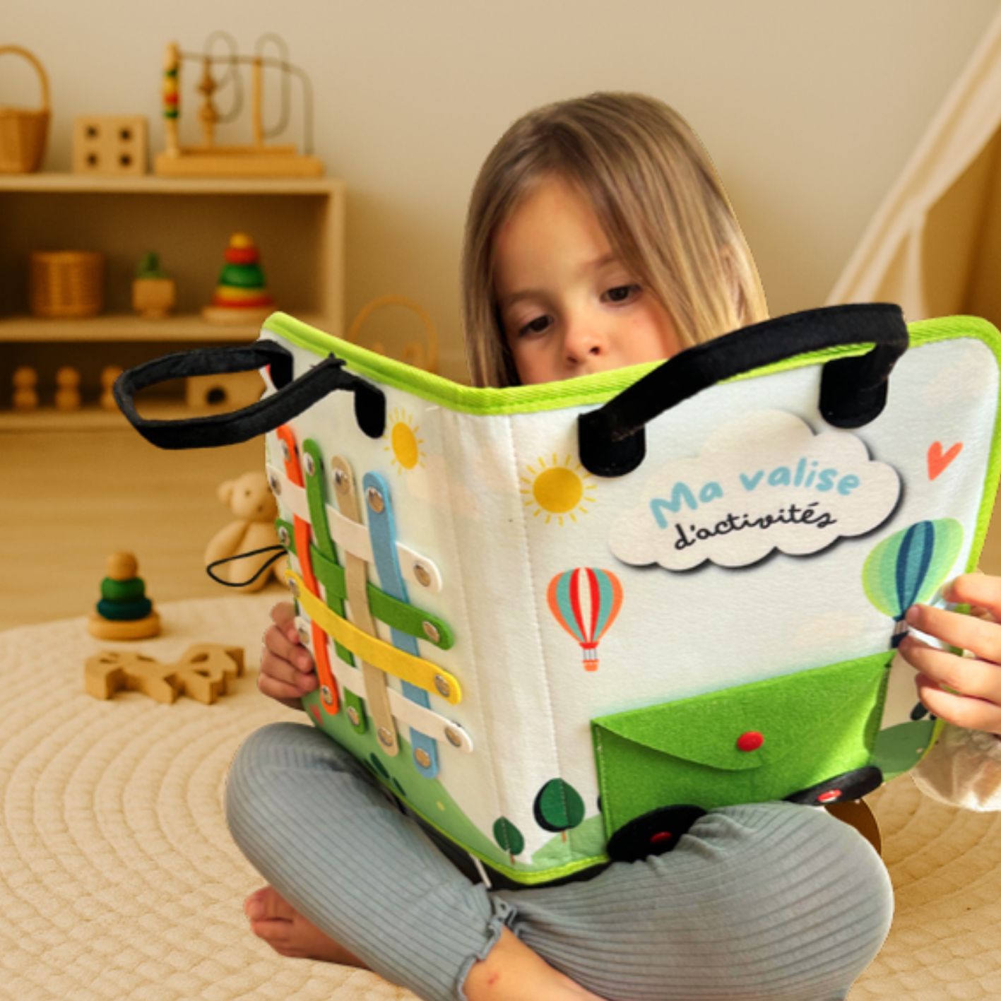 Busy Board Montessori – Mallette d’activités éducatives